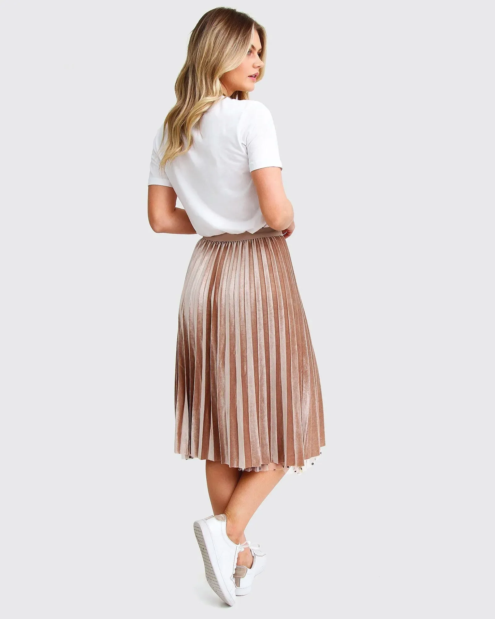 Mixed Feeling Reversible Skirt - Khaki