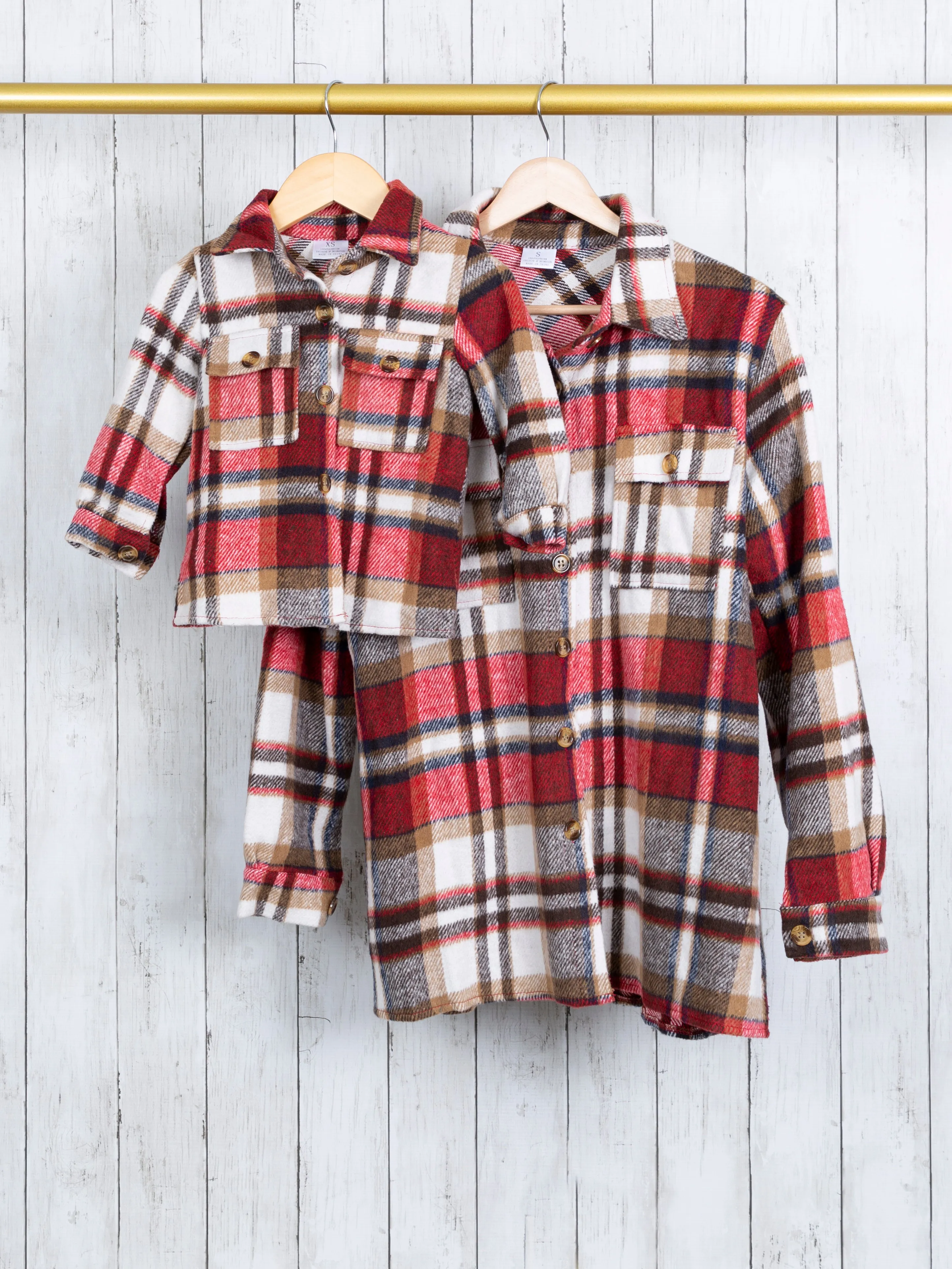 Mom & Me Red Plaid Flannel - Sign Up For Restock Notifications!