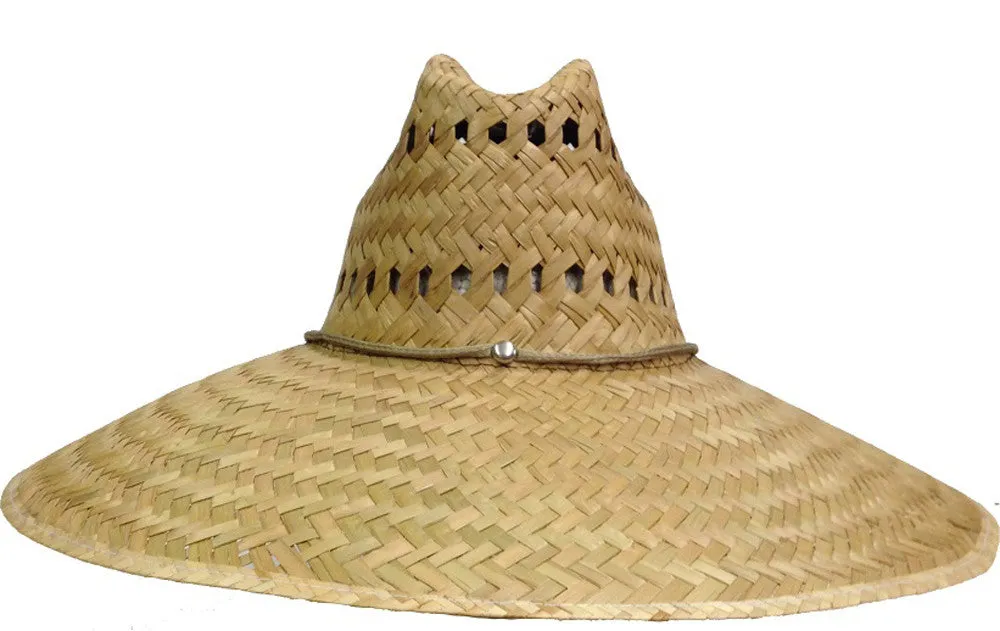 Natural and Neutral Hats Adult Rush Straw Lifeguard Hat