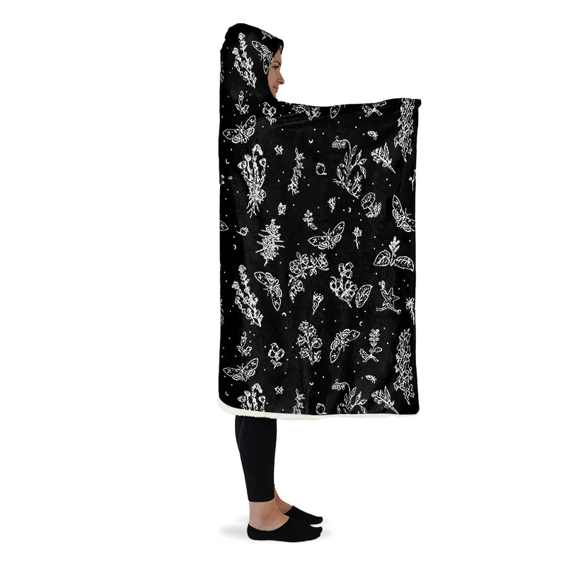 Nightshade Hooded Blanket - Cozy and Warm Wrap-around Blanket with Vegan Fur Lining and Hood