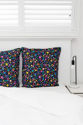 One Sleep Bright Black Pebble Euro Pillowcase by Kasey Rainbow