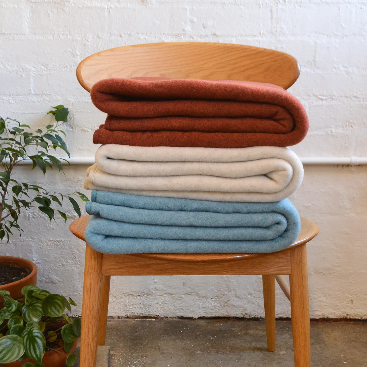 Organic Merino Wool Fleece Blanket - Large (180x160cm)