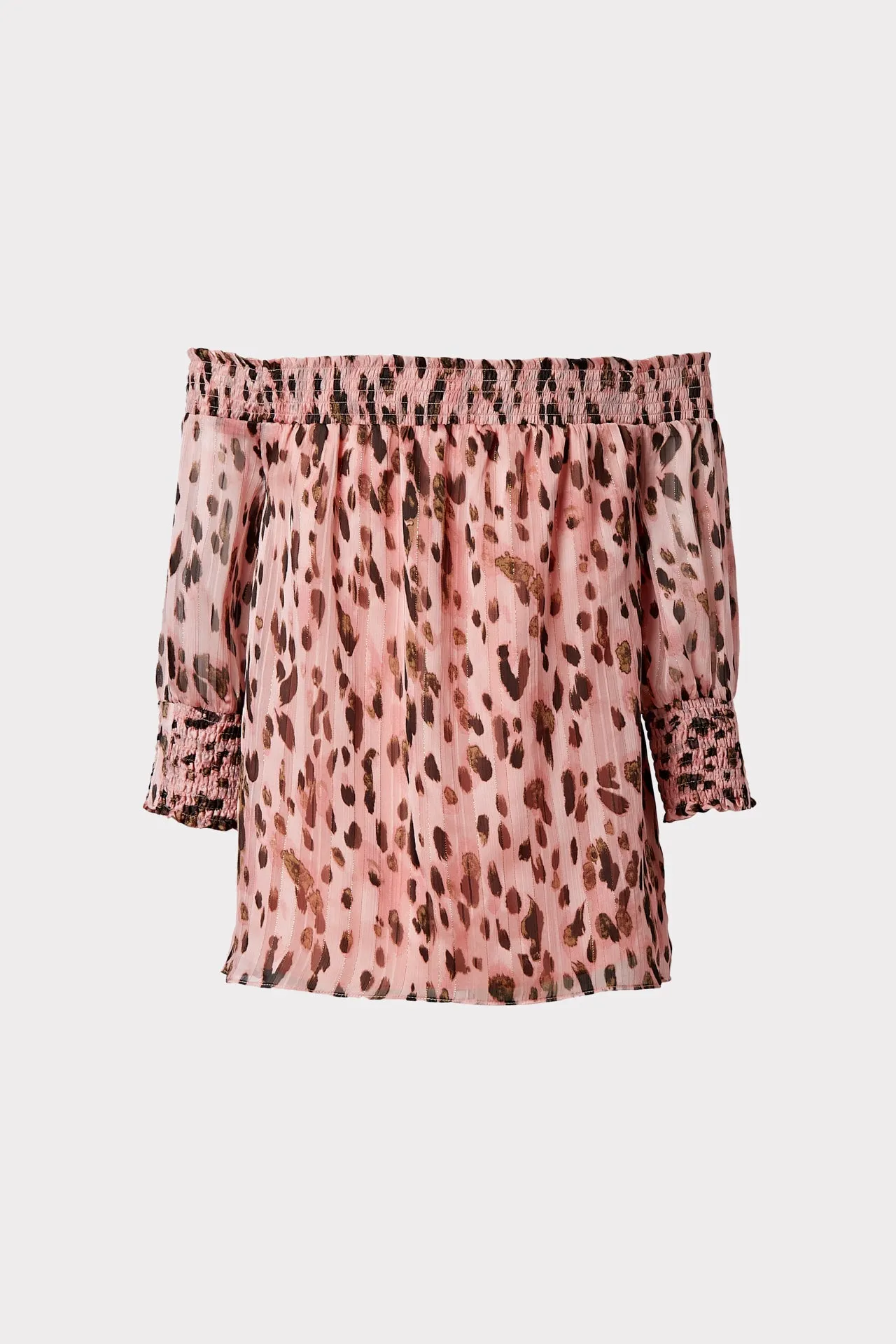 Pandora Metallic Leopard Stripe Burnout Top