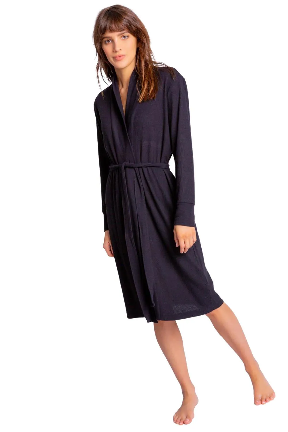 PJ Salvage Textured Essentials Robe RITER-BLACK