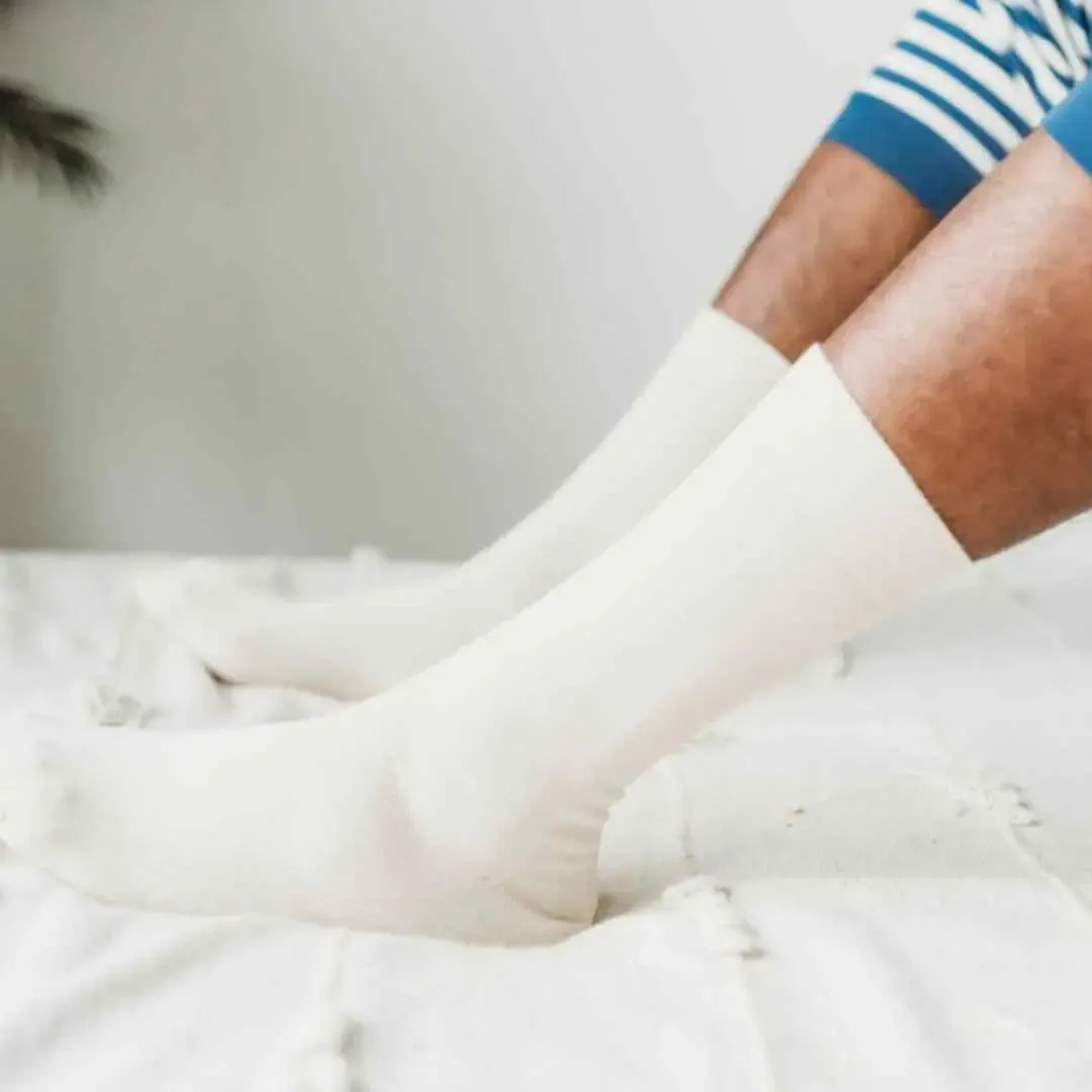 Pure (no dye) Adult Trouser Socks - 98% Organic Cotton