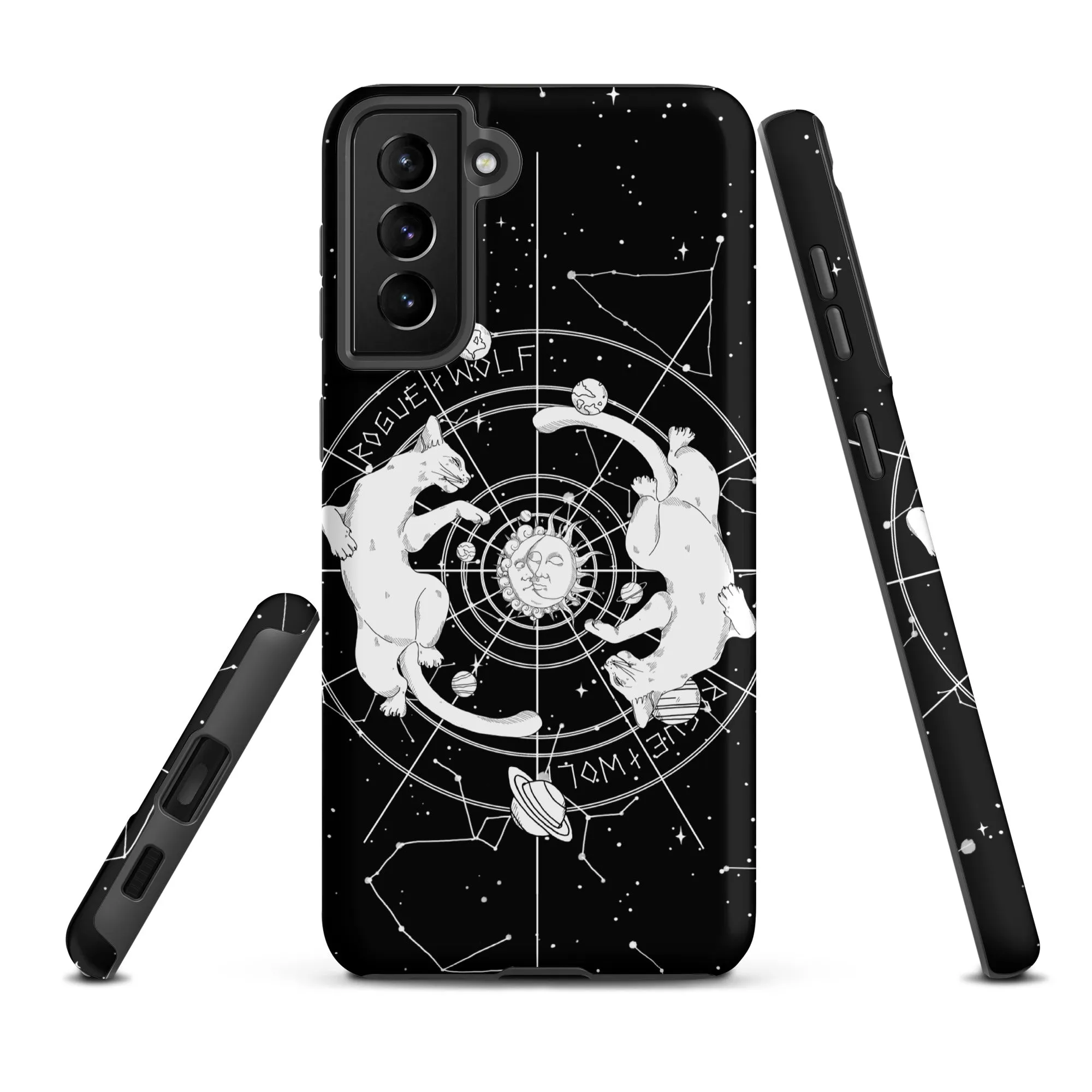 Purr Nebula Tough Phone Case for Samsung - Shockproof Witchy Case Goth Accessory Cool Gothic & Christmas Gifts