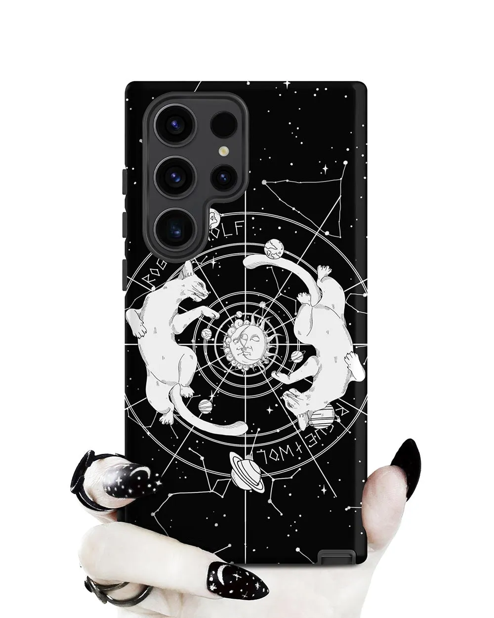 Purr Nebula Tough Phone Case for Samsung - Shockproof Witchy Case Goth Accessory Cool Gothic & Christmas Gifts