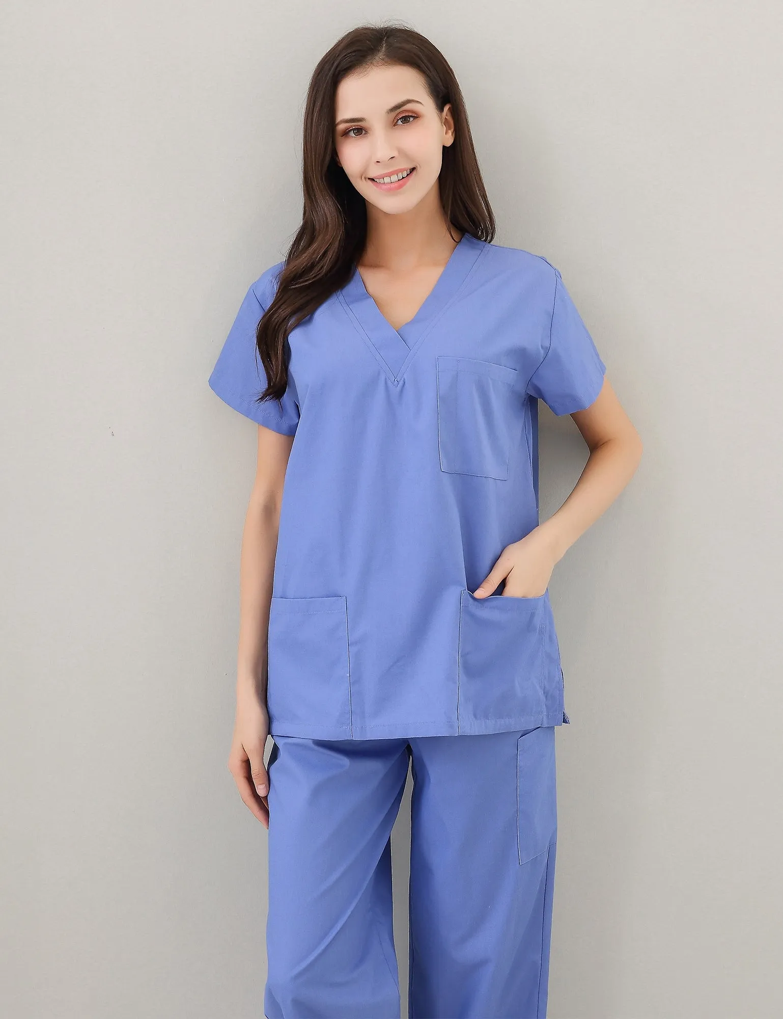 RH Women's Scrub Sets Uniform Medical Hospital Nursing V-Neck CargoPants RHW2847