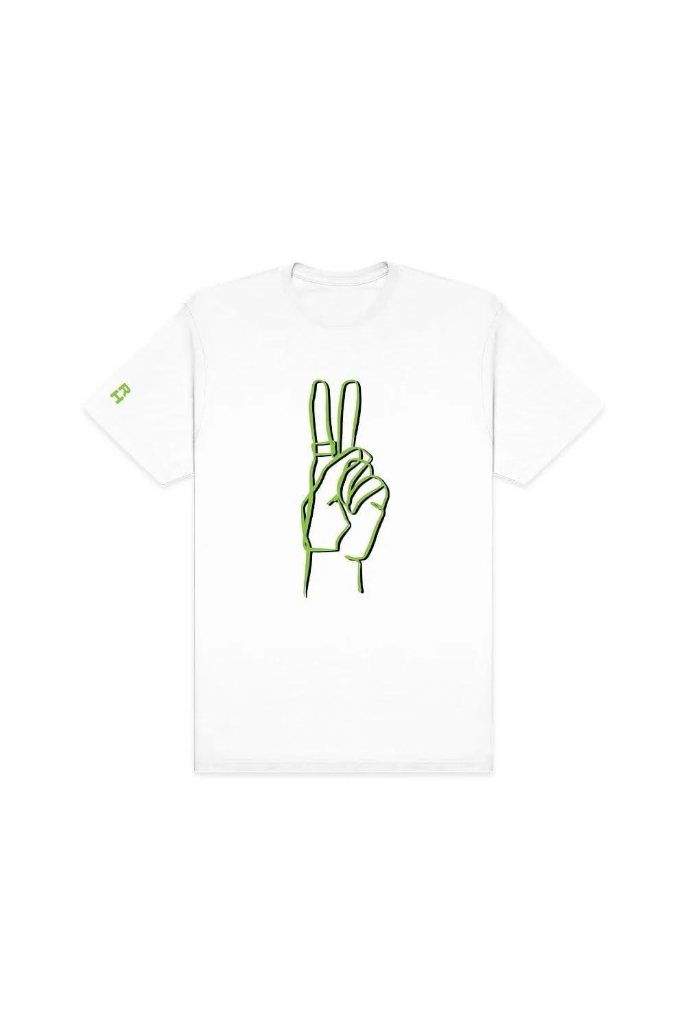 Riley Hubatka 'Neon Peace' White Shirt