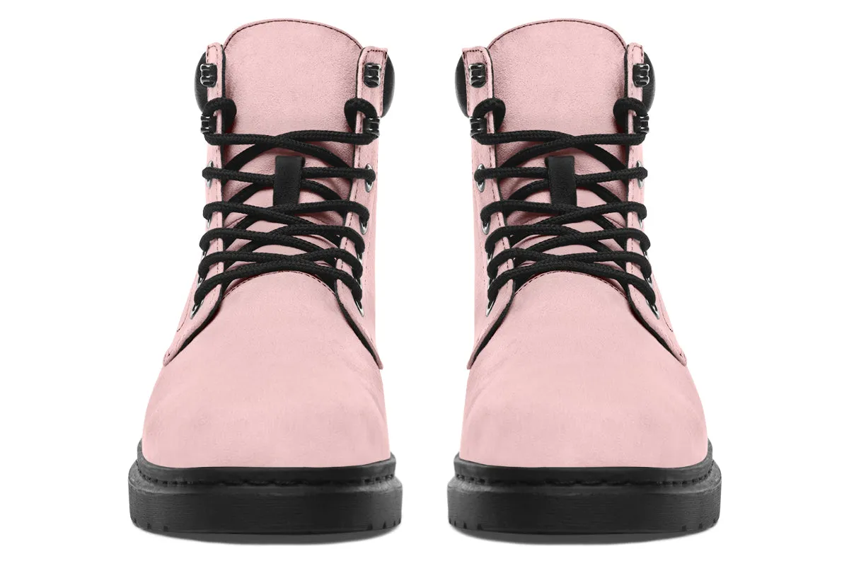 Rose Quartz Classic Boots - High Quality Micro-Suede Weatherproof Vegan Shoes with Stitched on Soles