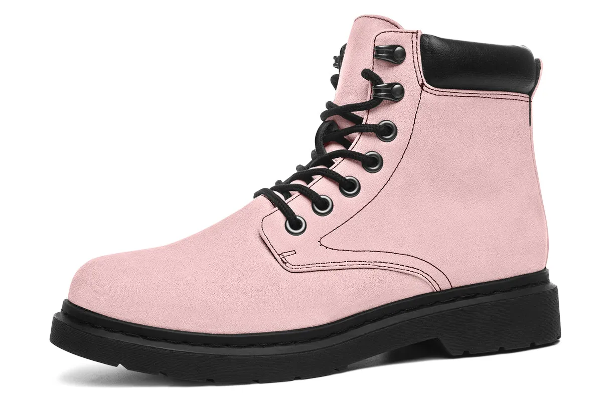 Rose Quartz Classic Boots - High Quality Micro-Suede Weatherproof Vegan Shoes with Stitched on Soles