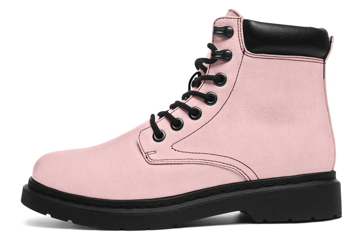 Rose Quartz Classic Boots - High Quality Micro-Suede Weatherproof Vegan Shoes with Stitched on Soles