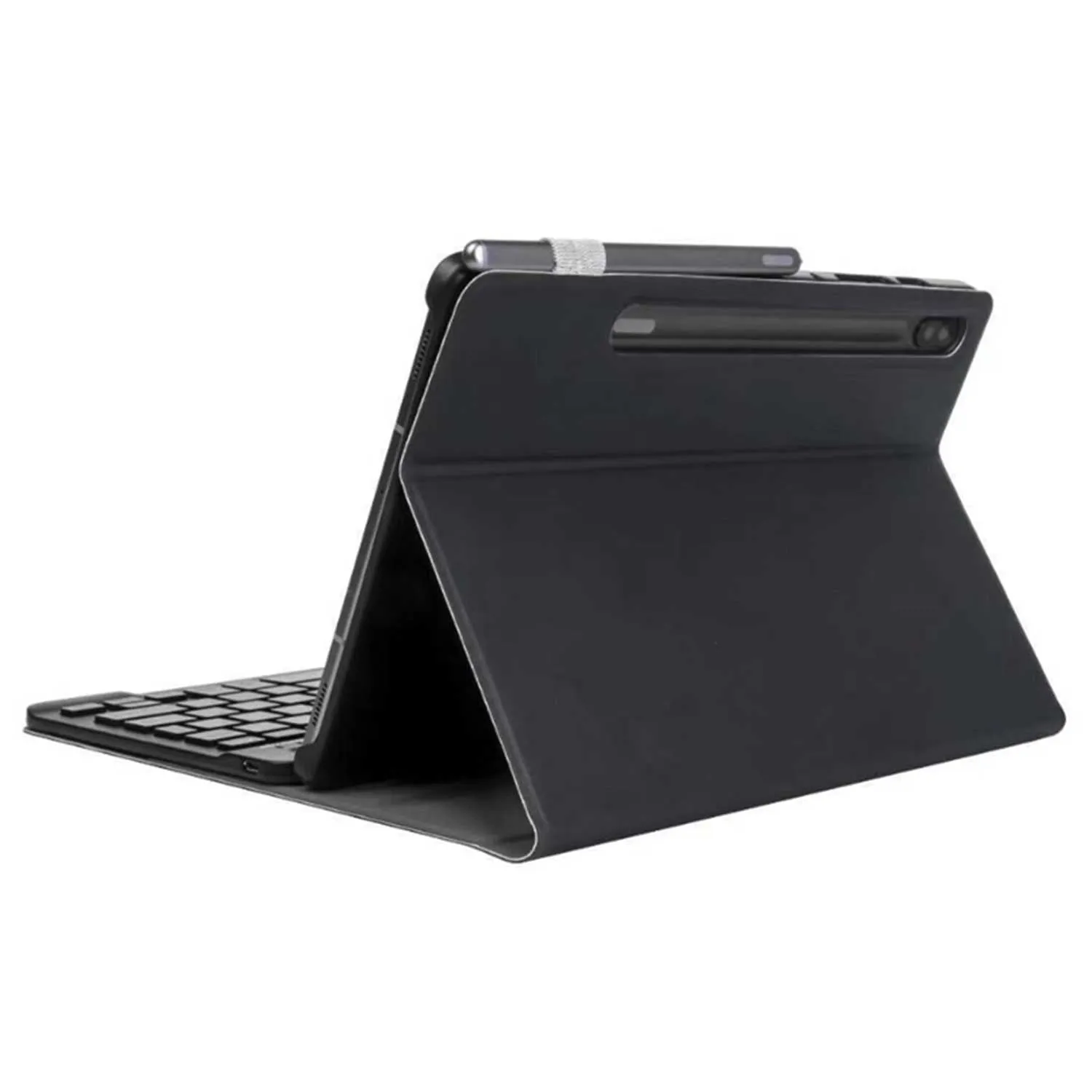 Samsung Galaxy Tab S8  Bluetooth Keyboard Cover Case Leather Black