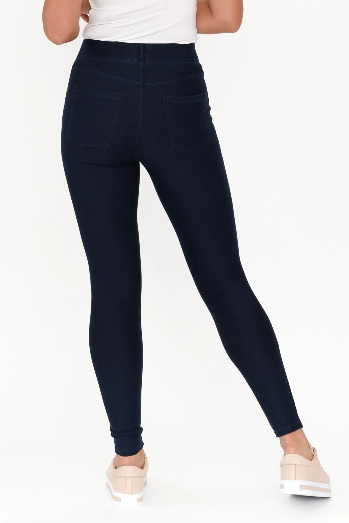 Skylah Blue Denim Stretch Leggings