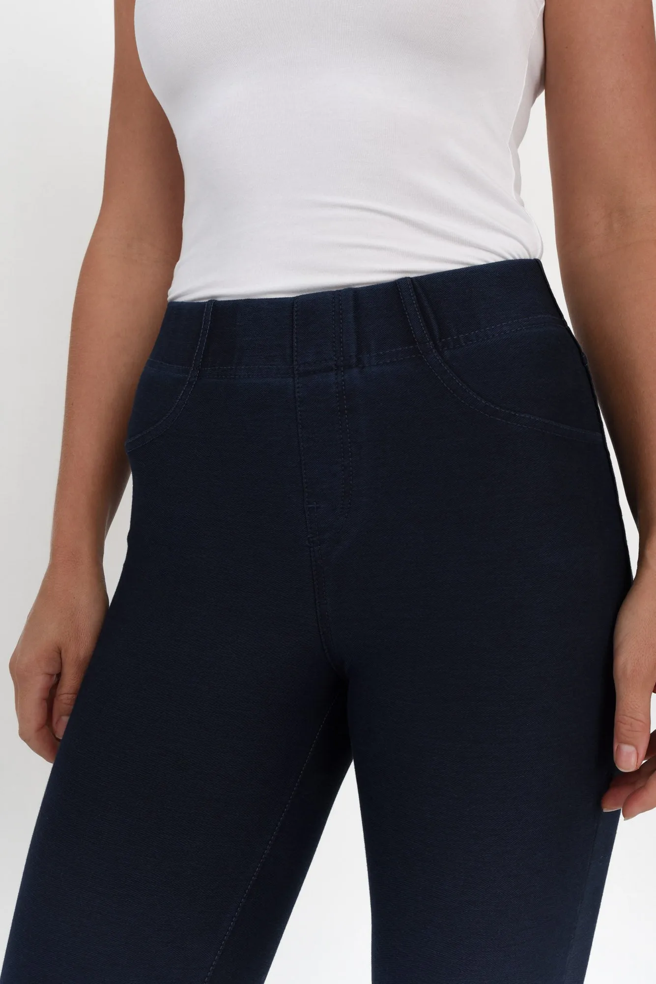 Skylah Blue Denim Stretch Leggings