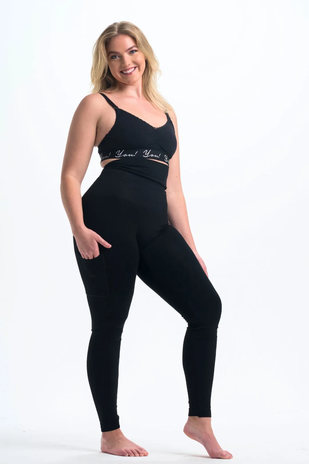 Snapback™ Postpartum Leggings - Black