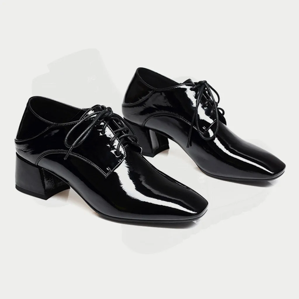 Spring Fashion Chunky Heel Pointed Women Work Shoes