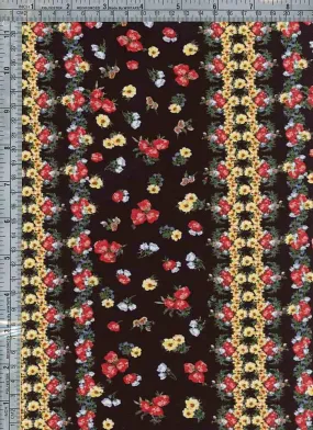 SUPER SOFT POLYESTER SPANDEX DBP / DTY BRUSHED VERTICAL LINEAR FLORAL [NFF211022-009]