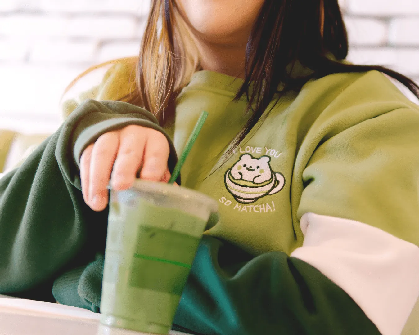 Sweatshirt: I LOVE YOU SO MATCHA