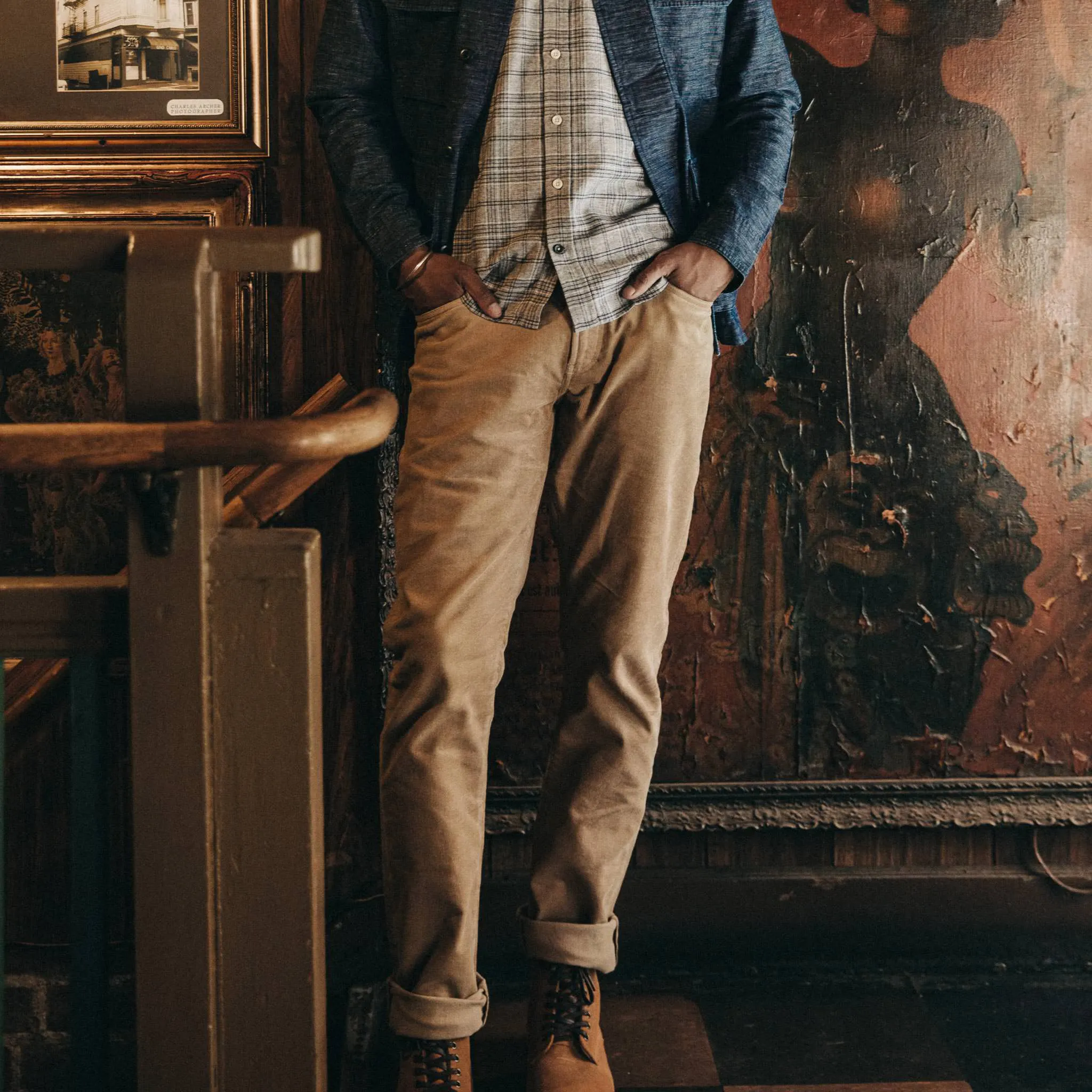 The Democratic All Day Pant in British Khaki Cord