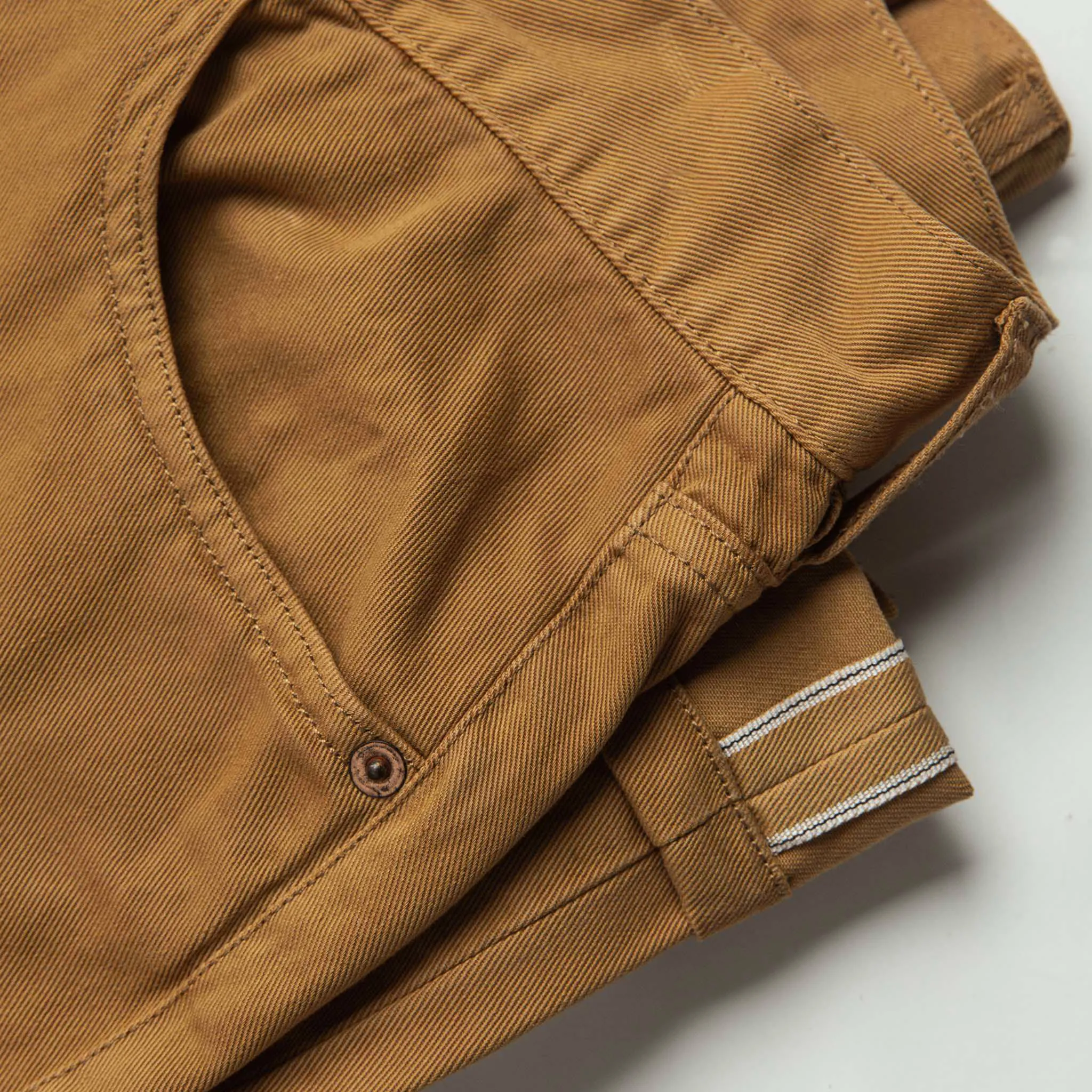 The Democratic All Day Pant in British Khaki Selvage