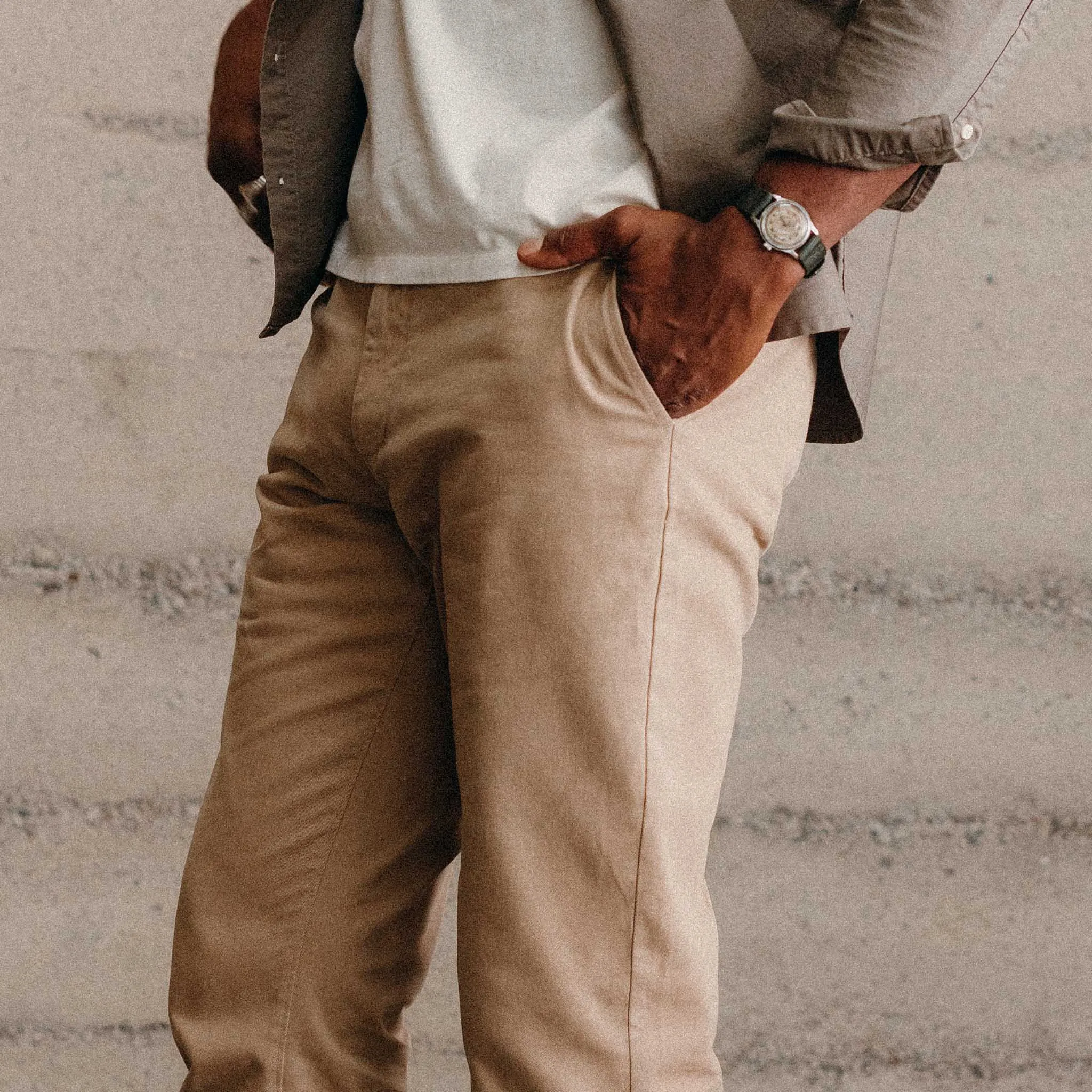 The Democratic Foundation Pant in Organic Khaki