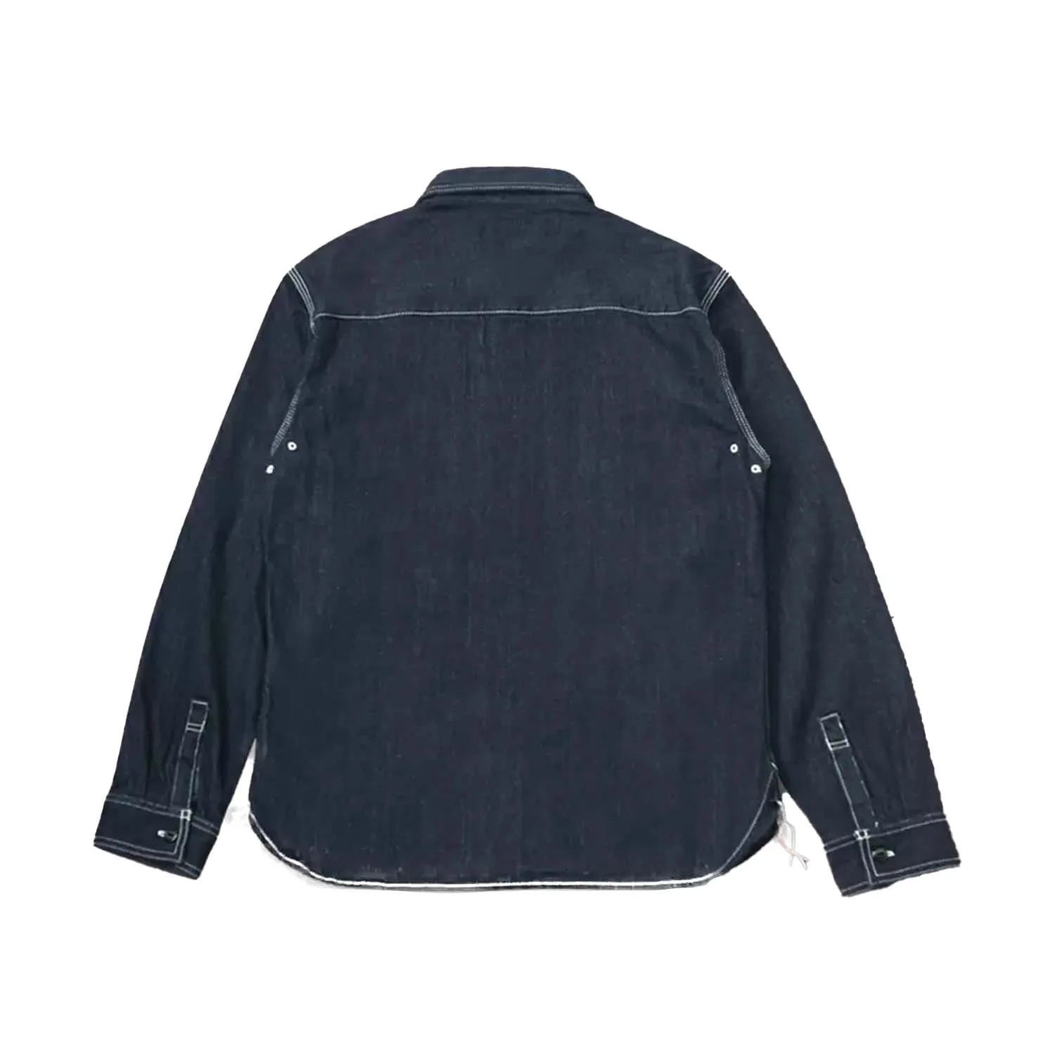 The Flat Head FN-SDK-001L 12oz Denim Work Shirt Indigo