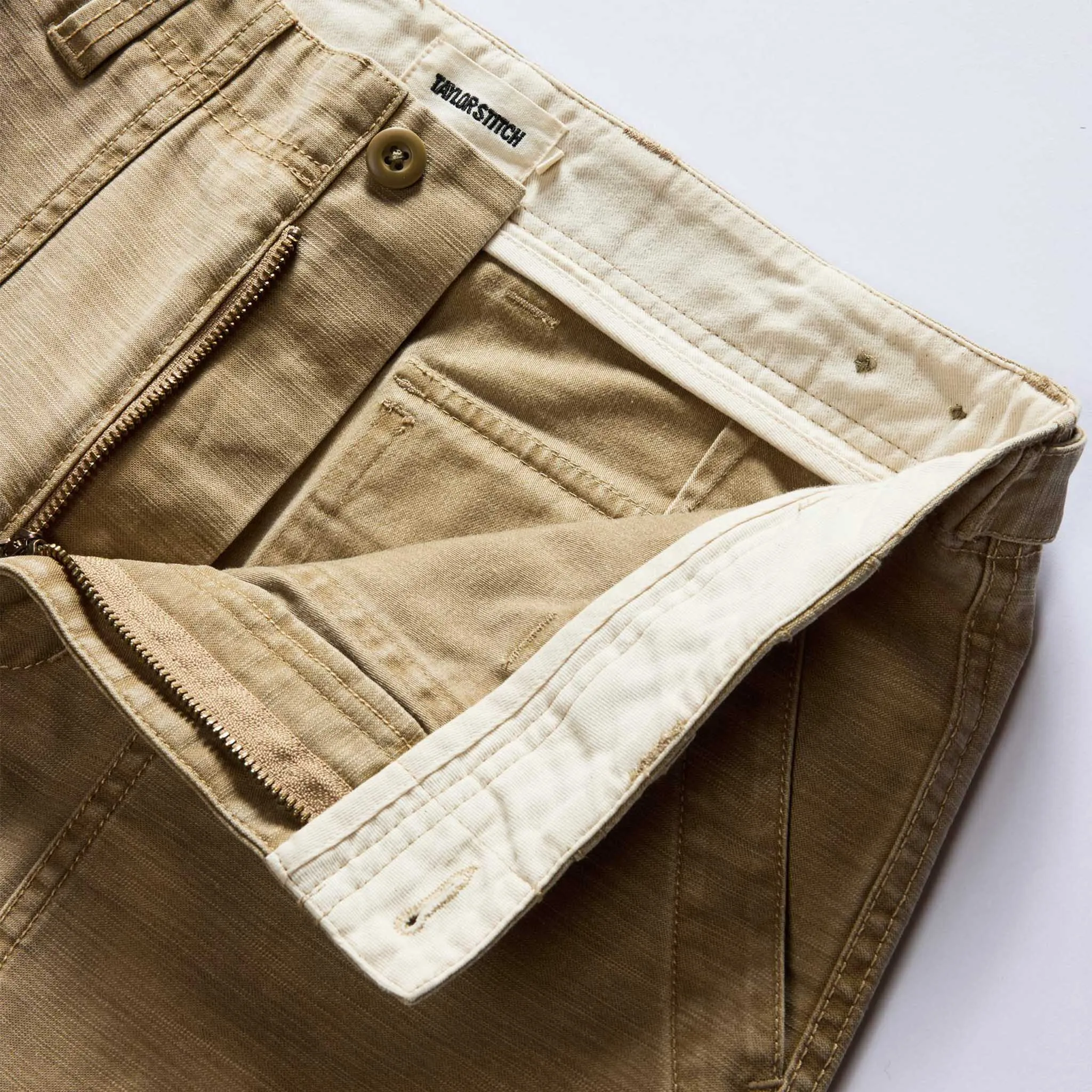 The Surplus Pant in Khaki Reverse Sateen