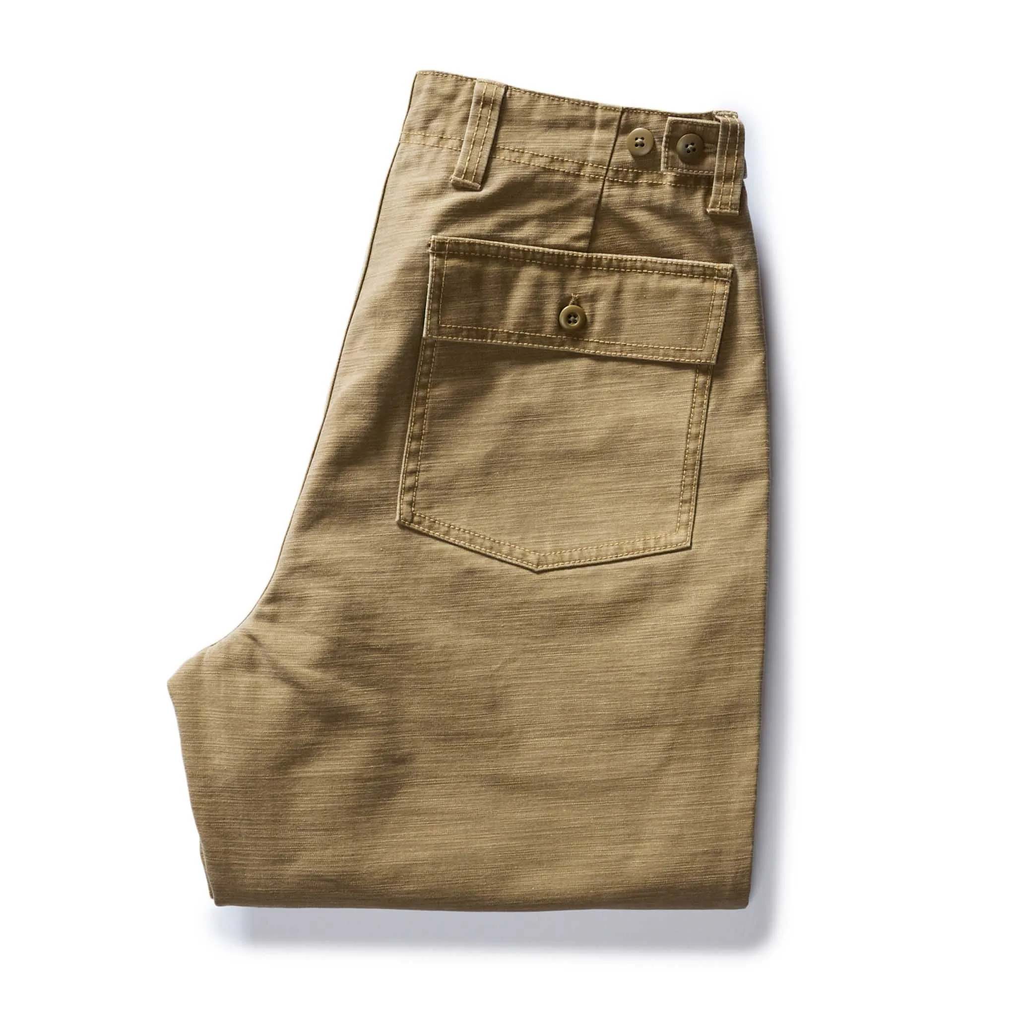 The Surplus Pant in Khaki Reverse Sateen