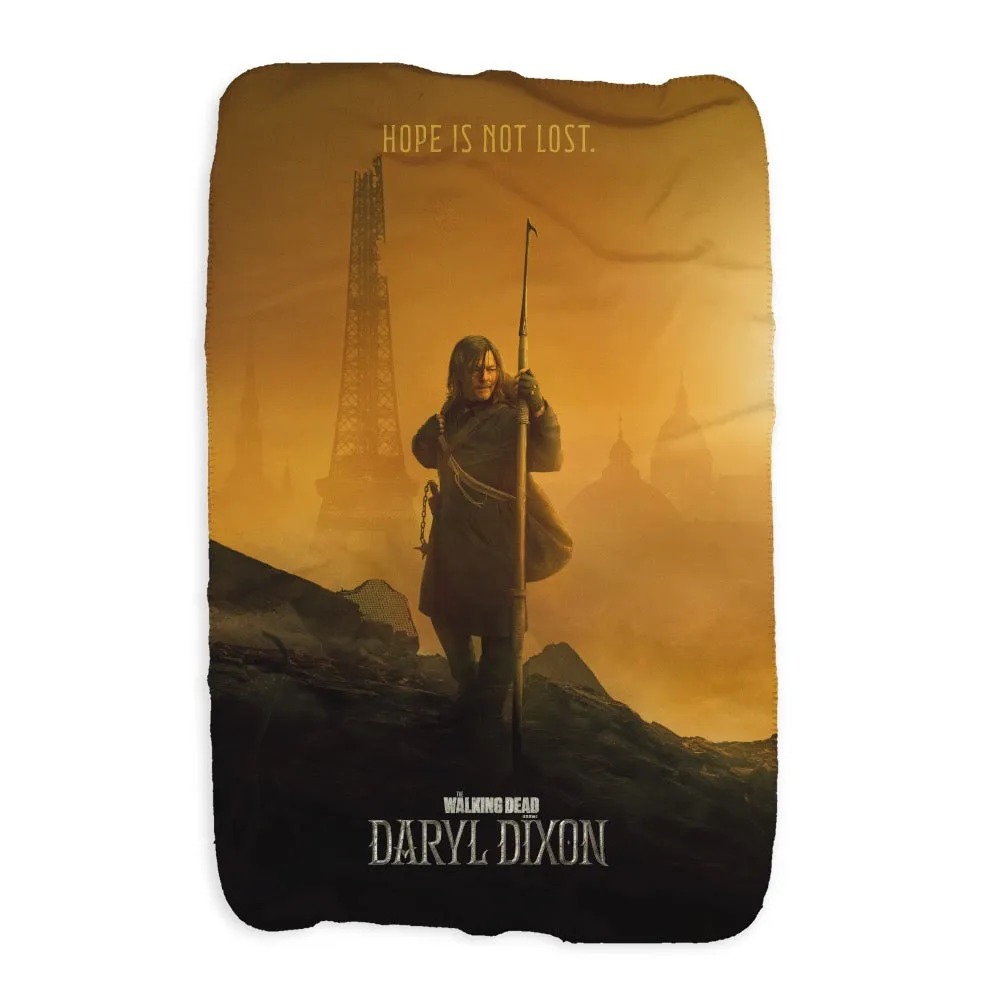 The Walking Dead Daryl Dixon Key Art Sherpa Blanket