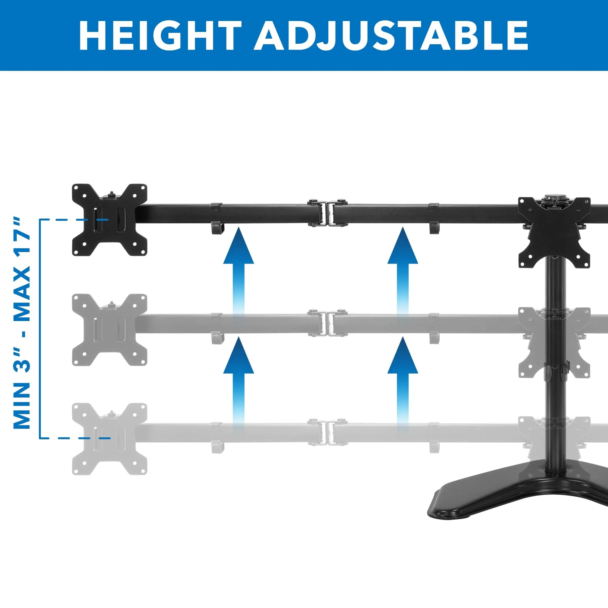 Triple Monitor Stand for 28" to 32" Screens