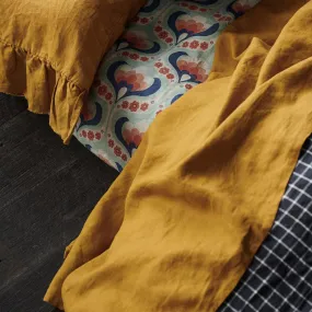 Turmeric 100% Linen Flat Sheet