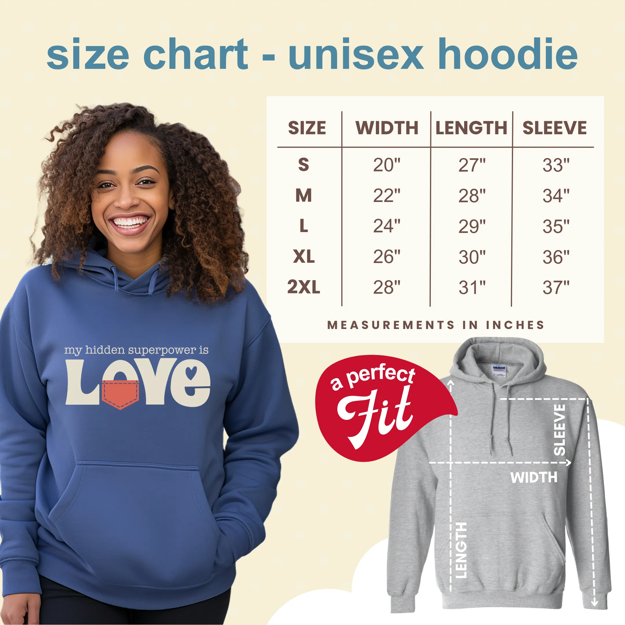 Unisex Hoodie "My Hidden Superpower is Love"