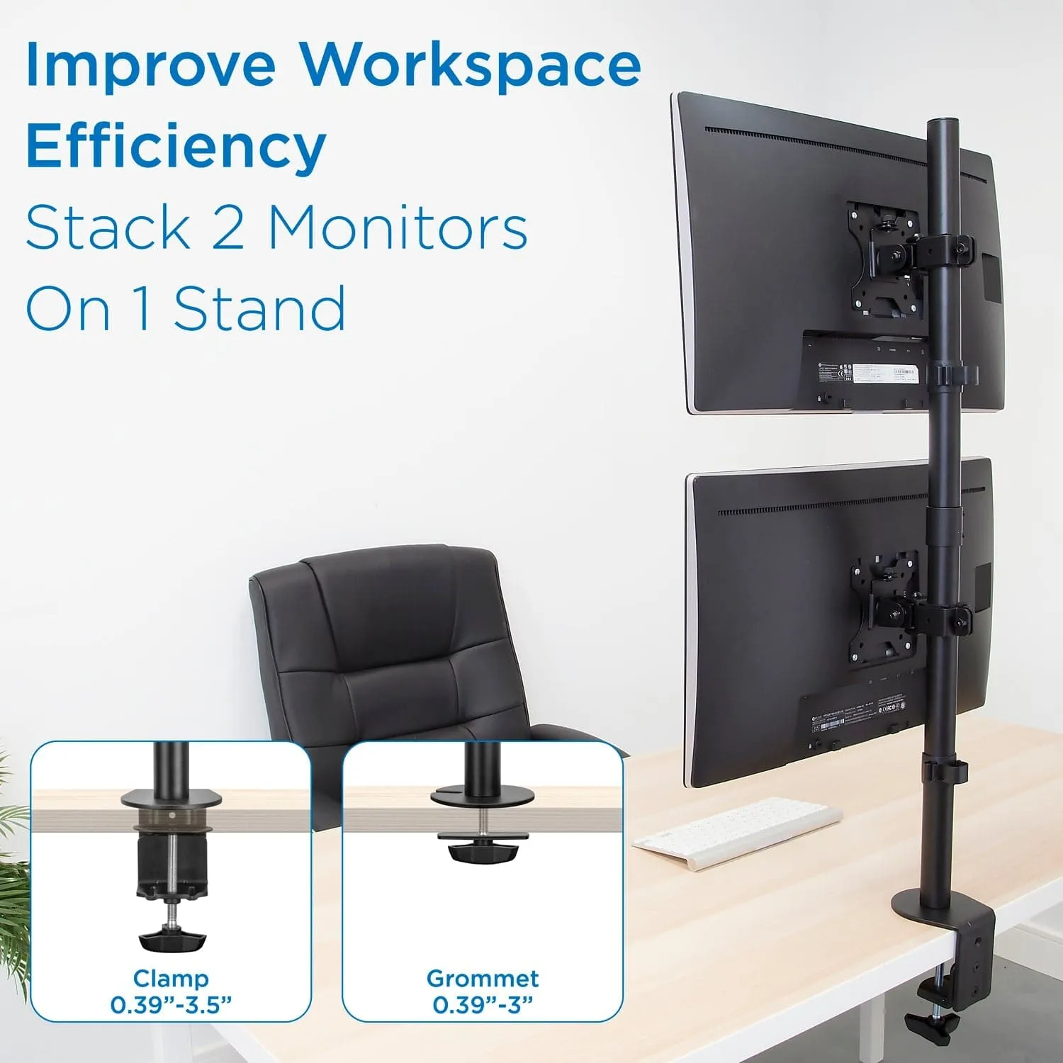 Vertical Dual Monitor Mount