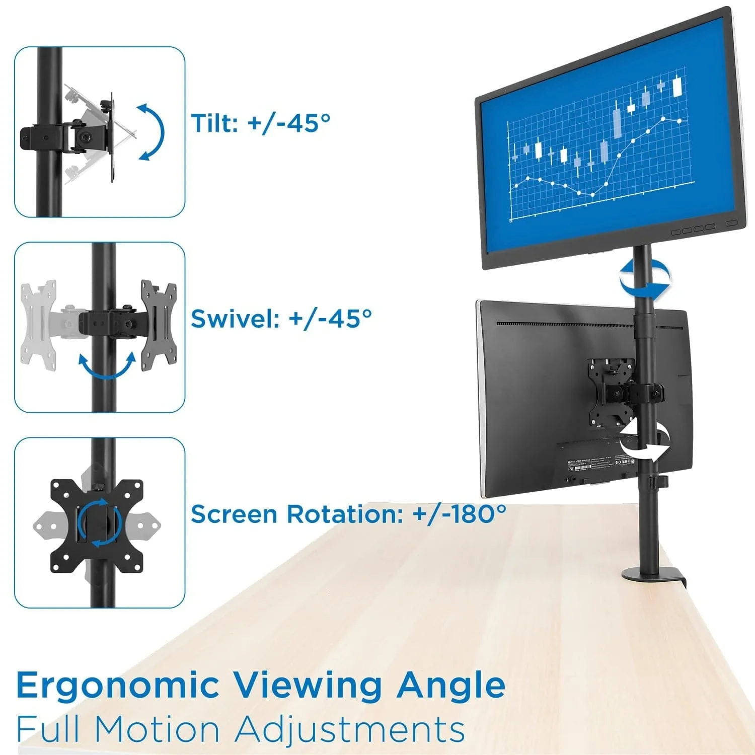 Vertical Dual Monitor Mount