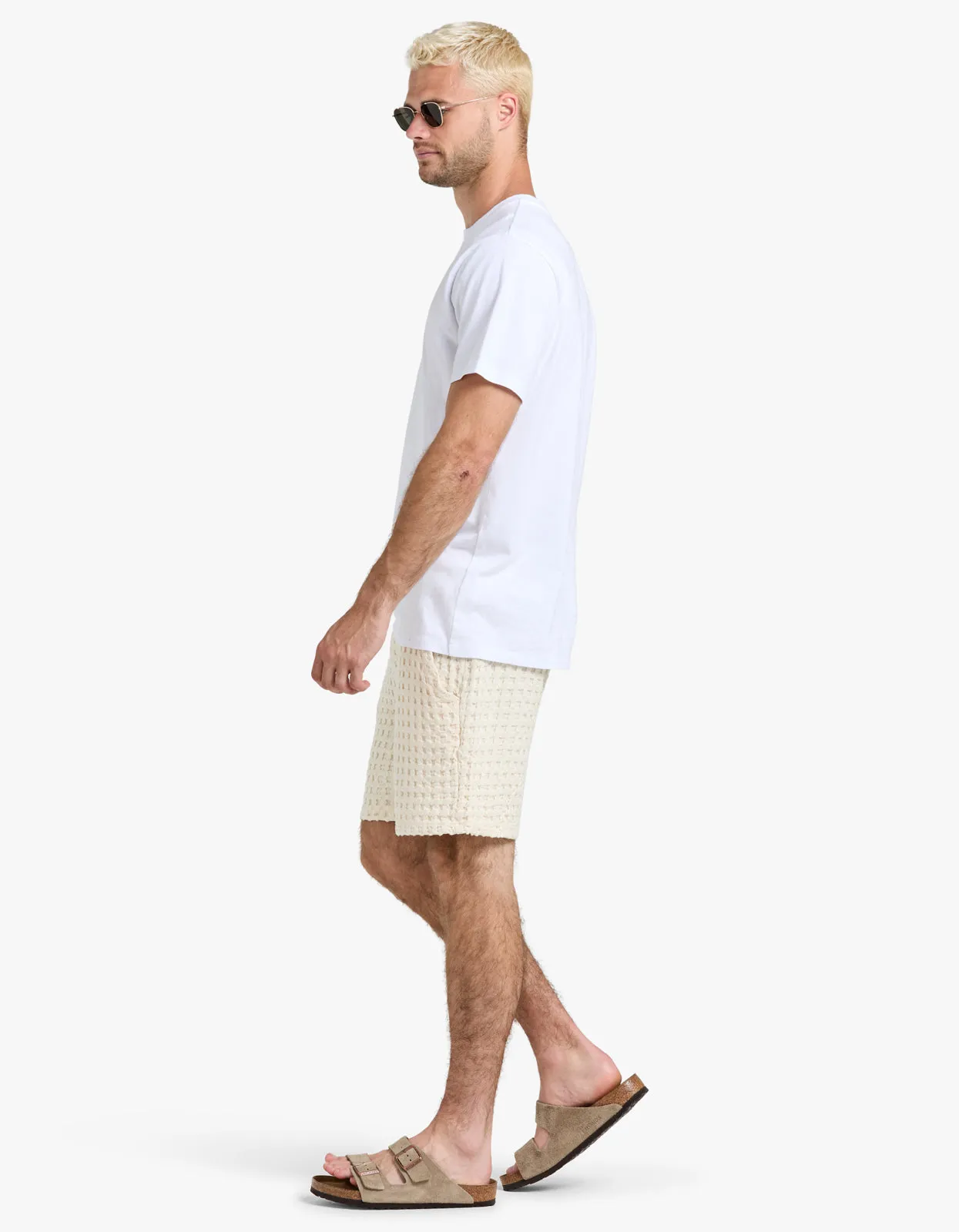 Waffle Shorts - Ecru Porto