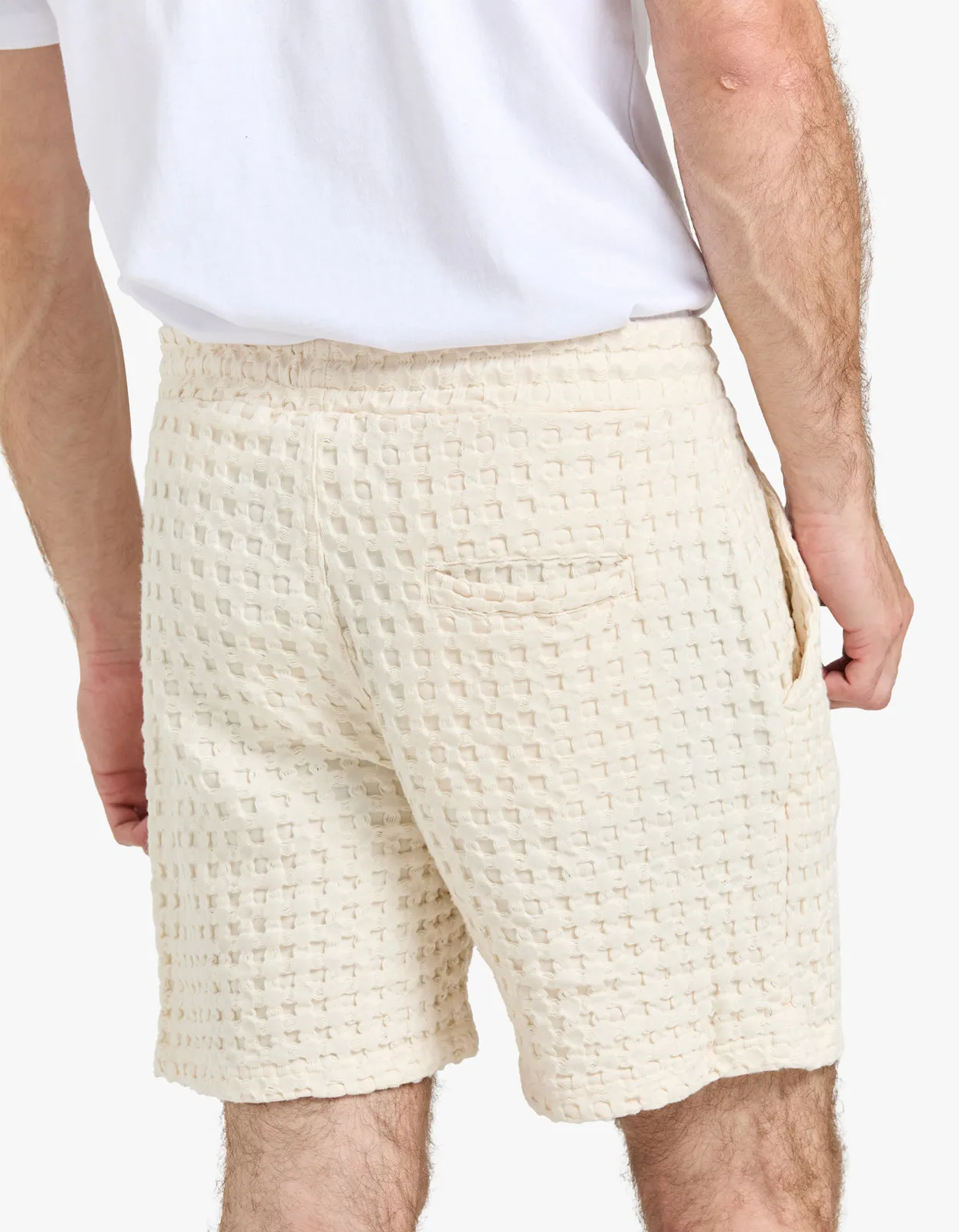 Waffle Shorts - Ecru Porto