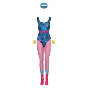 women 80S Cosplay Costume Outfits Halloween Carnival Suit bodysuit