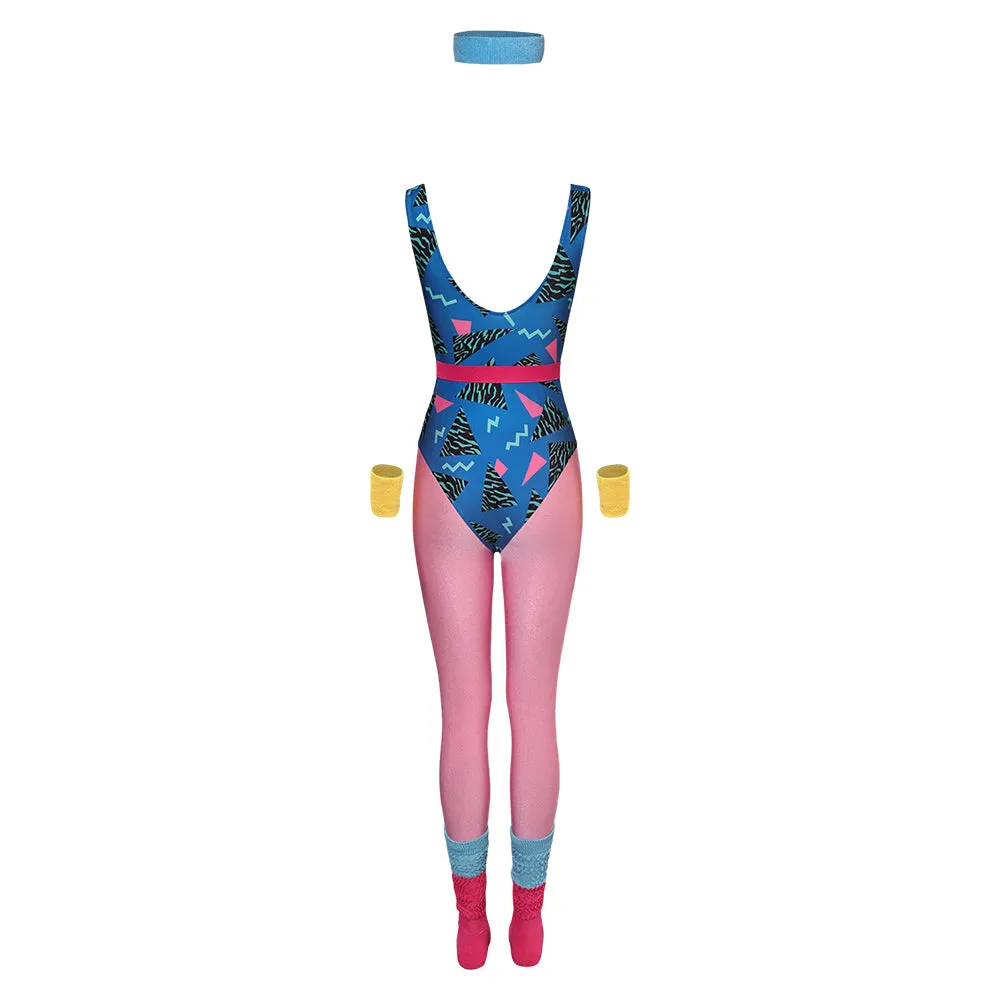 women 80S Cosplay Costume Outfits Halloween Carnival Suit bodysuit