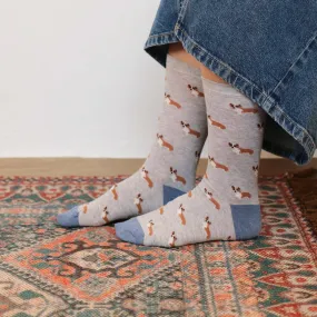 Women's Corgi Dog Cotton Socks