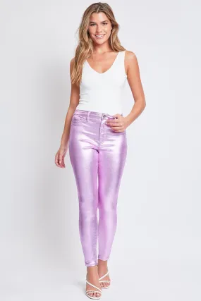 Women's  Metallic Hyperstretch Skinny Pants, Lavender