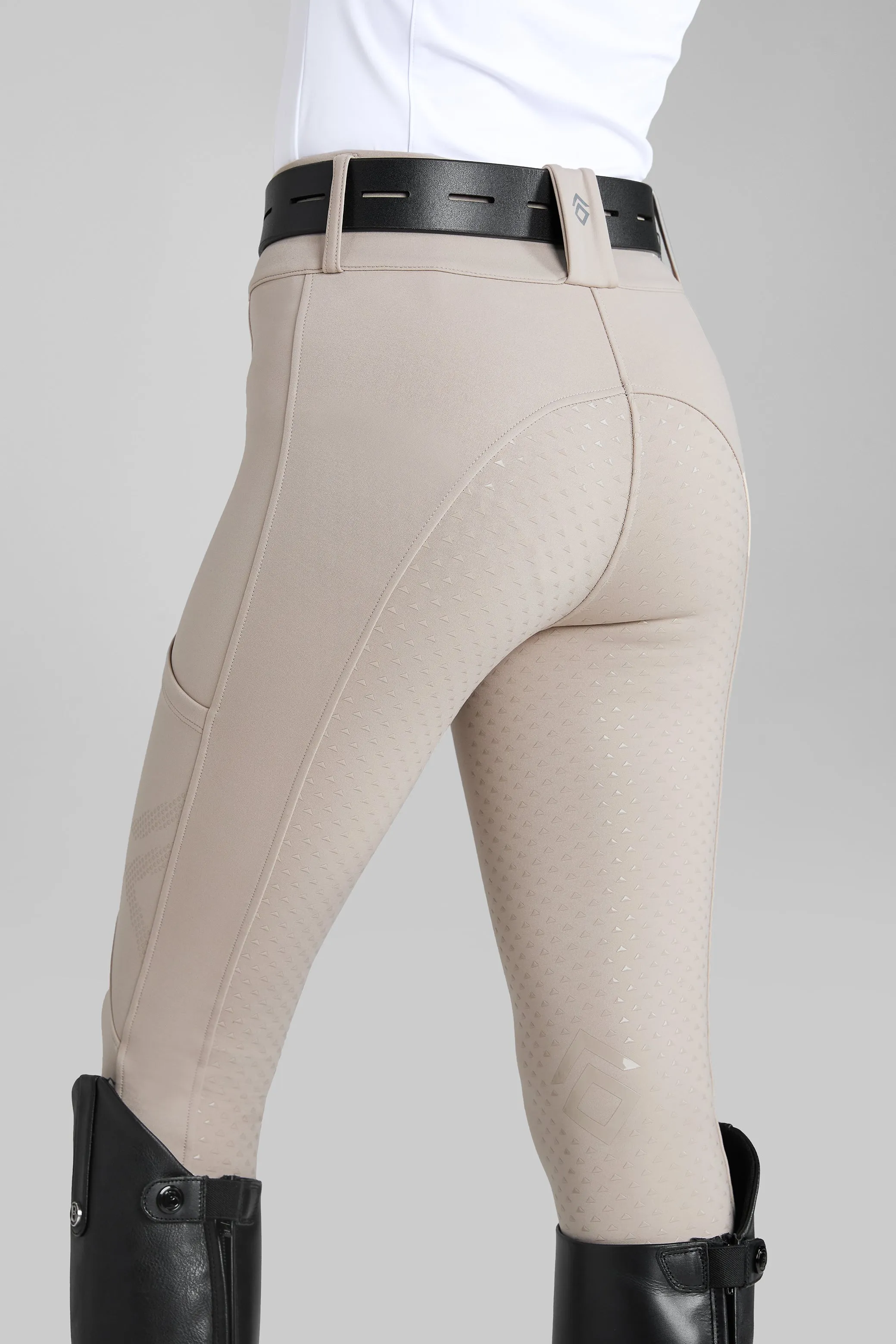 YR Beige Compression Breeches Full Seat